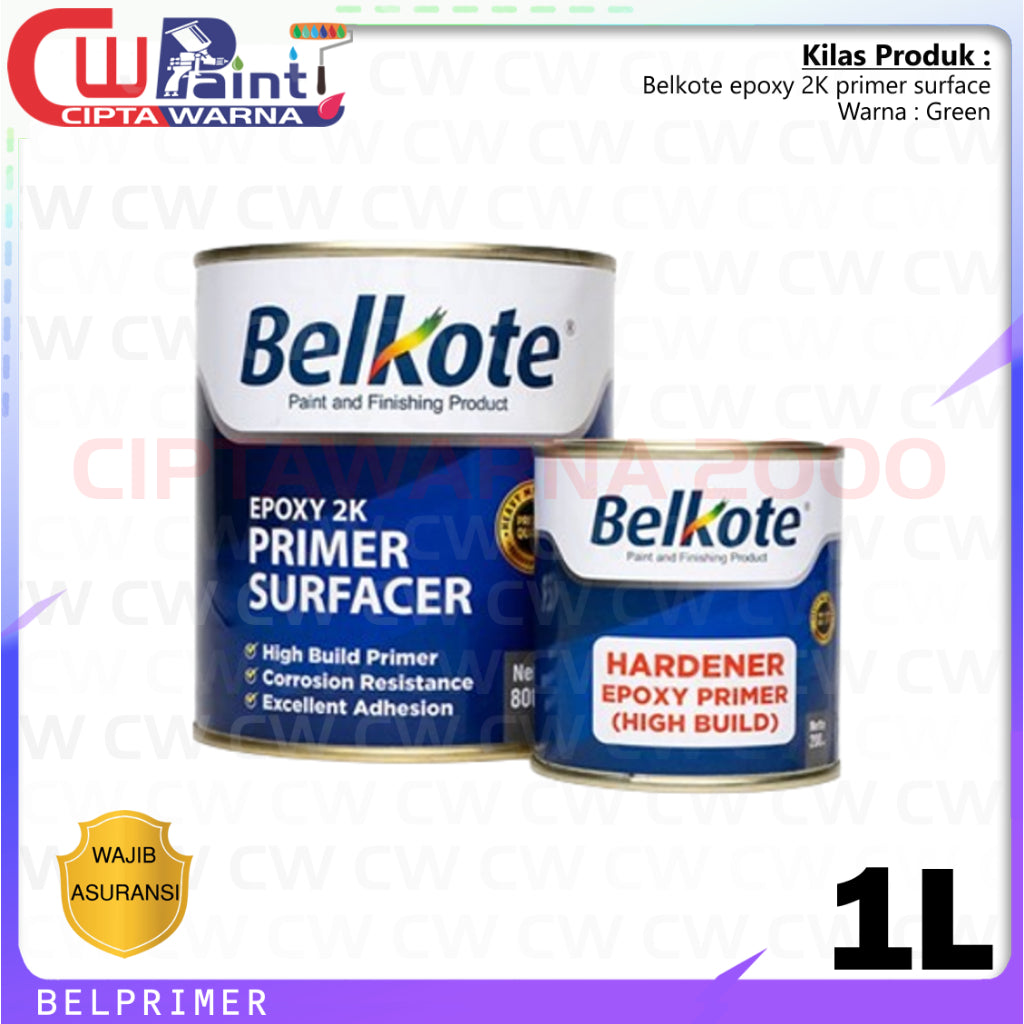 EPOXY PRIMER SURFACER 2K PU BELKOTE GREEN 1 LITER