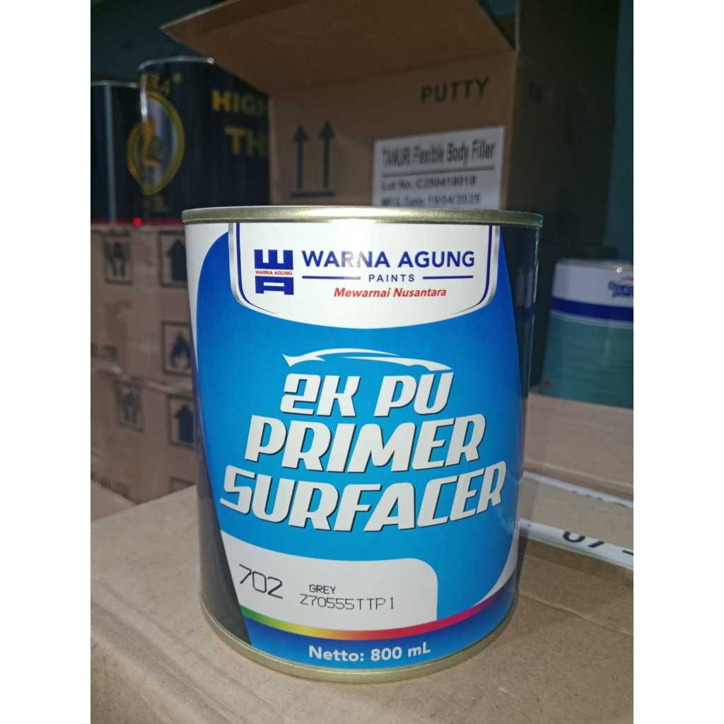 EPOXY 2K PU PRIMER SURFACER WARNA AGUNG GREY ANTI KARAT CEPAT KERING 1 LITER