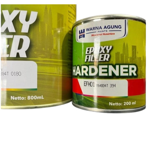 EPOXY FILLER PU WARNA AGUNG CAT DASAR GREY 701 2 KOMPONEN