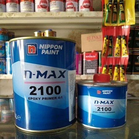 EPOXY 2K PU NIPPON PRIMER 2100 POWER CAT DASAR KENDARAAN 1 LITER SET