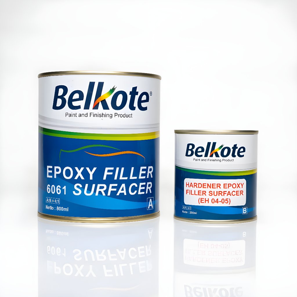 EPOXY FILLER SURFACER BELKOTE NC BLACK HITAM WHITE PUTIH GREY ABU-ABU 1L SET