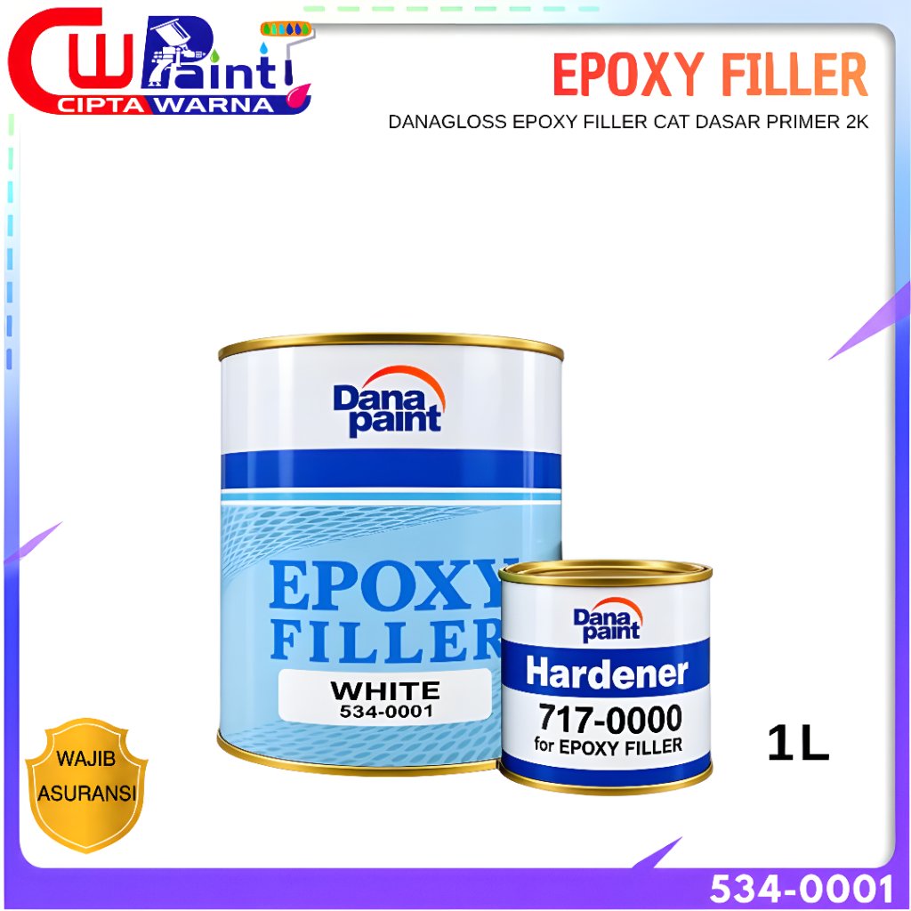 EPOXY FILLER DANAGLOSS CAT DASAR PUTIH 534-0001 1 SET