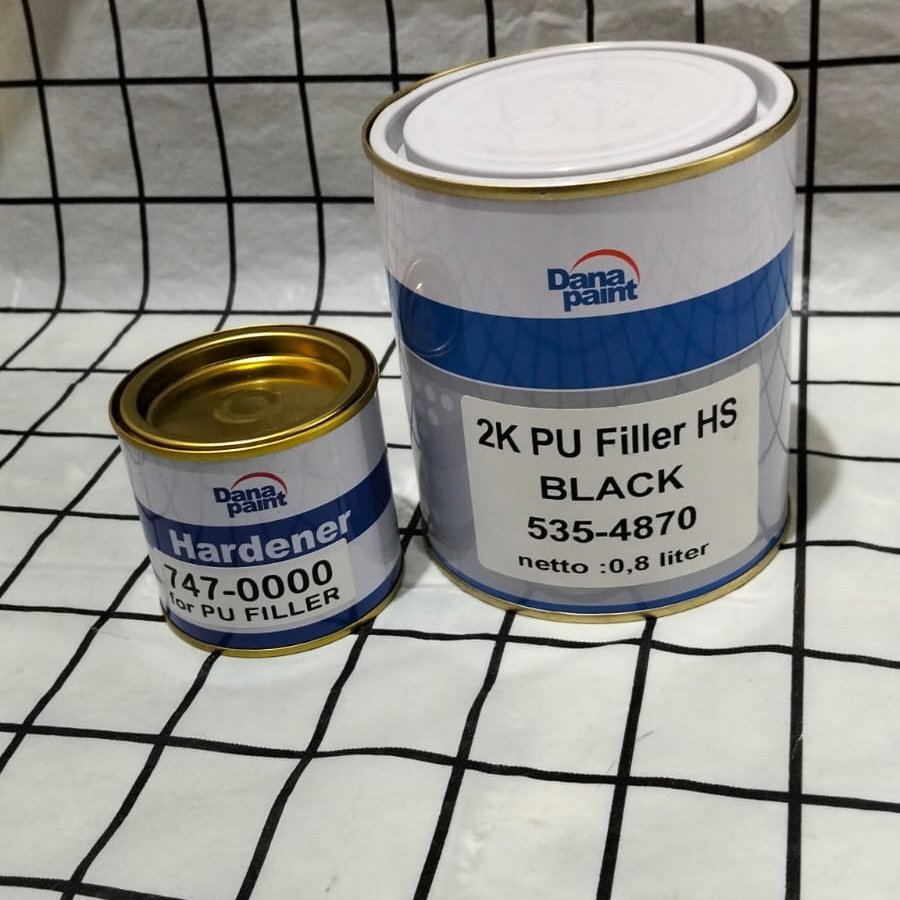 EPOXY FILLER 2K PU DANAGLOSS BLACK 535-4870 HARDENER 747-0000