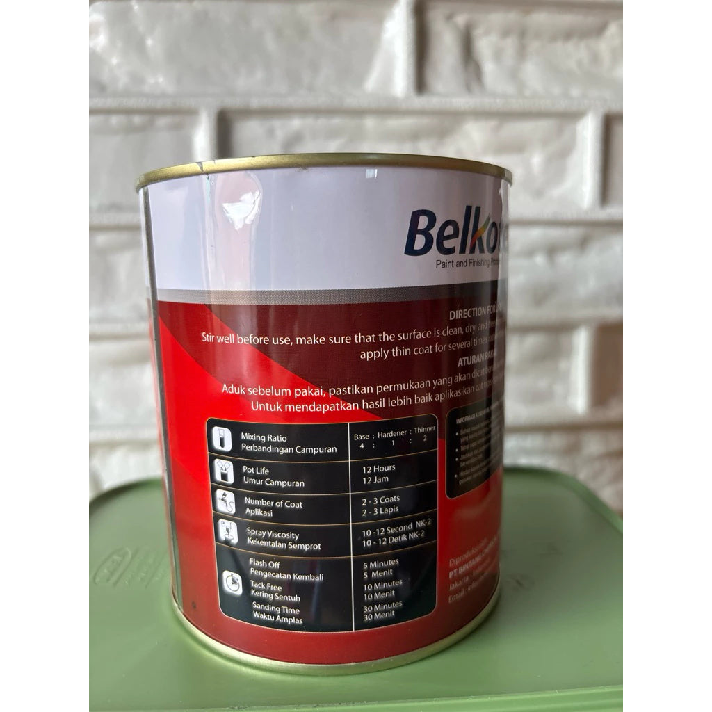 EPOXY PU 2K SURFACER BELKOTE EPOXY PU BLACK HITAM GREY ABU-ABU 1264 GRAM
