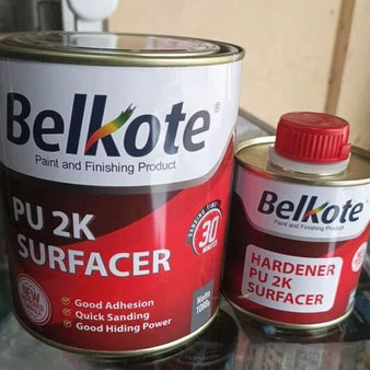 EPOXY PU 2K SURFACER BELKOTE EPOXY PU BLACK HITAM GREY ABU-ABU 1264 GRAM