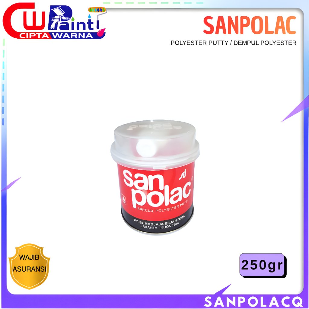 DEMPUL SANPOLAC 250 GRAM POLYESTER PUTTY
