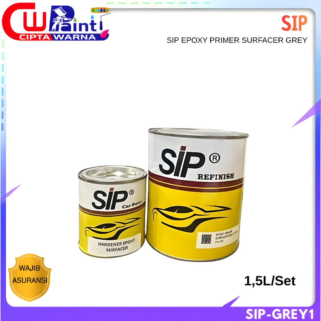 EPOXY PRIMER SURFACER SIP GREY ABU-ABU CAT MOBIL 1 SET
