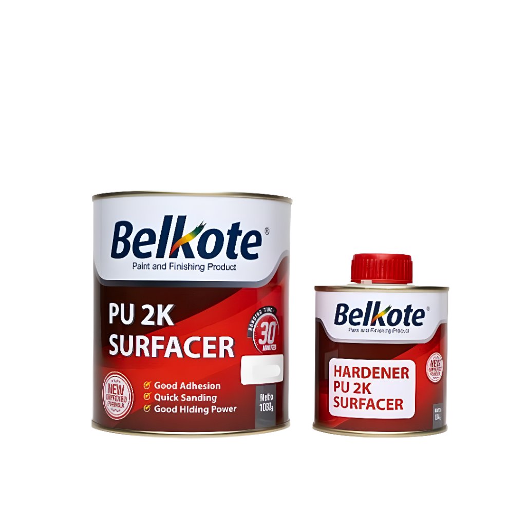 EPOXY PU 2K SURFACER BELKOTE EPOXY PU BLACK HITAM GREY ABU-ABU 1264 GRAM
