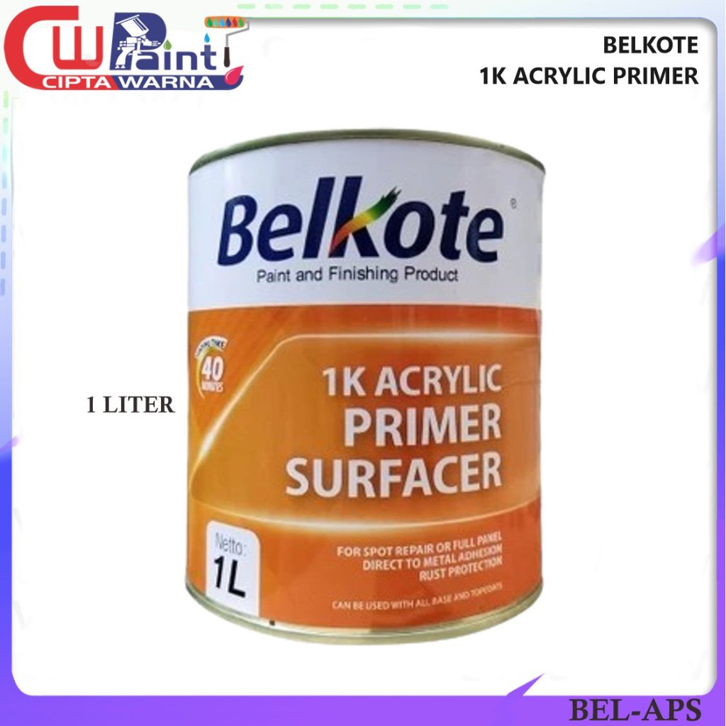 EPOXY PRIMER SURFACER BELKOTE 1K ACRYLIC TANPA OBAT 1 LITER