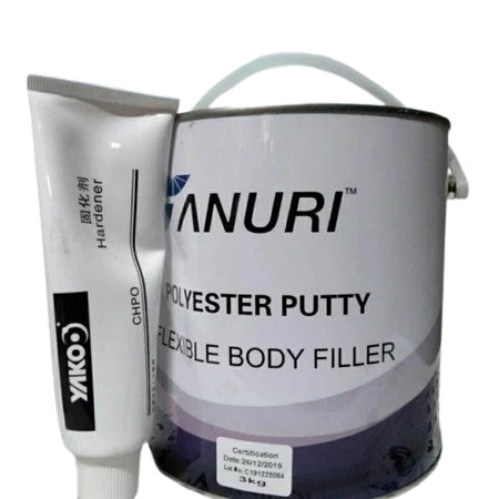 TANURI DEMPUL POLYESTER PUTTY 3 KG  DEMPUL KAYU BESI BODY KENDARAAN - CWK