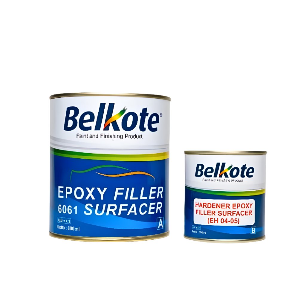 EPOXY FILLER SURFACER BELKOTE NC BLACK HITAM WHITE PUTIH GREY ABU-ABU 1L SET