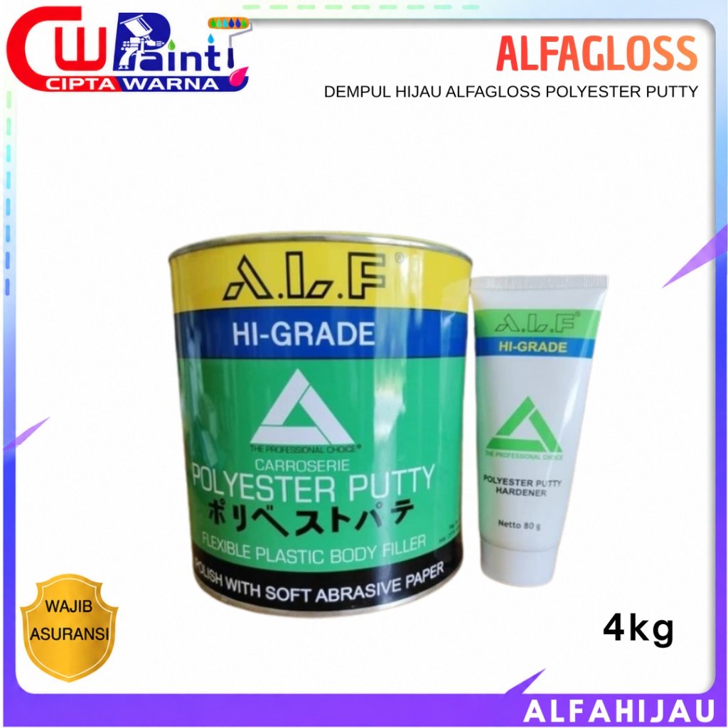DEMPUL ALFAGLOSS HIGRADE POLYESTER PUTTY 4 KG