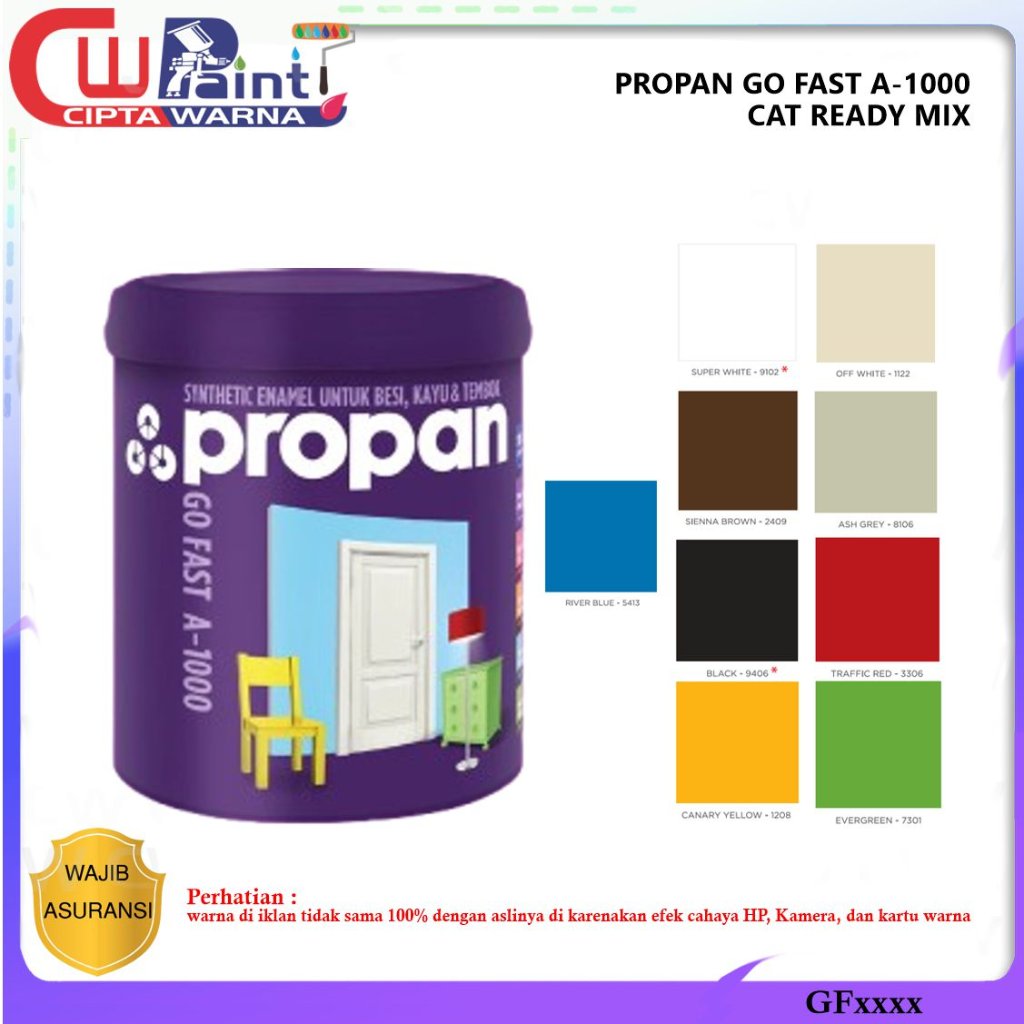 CAT READY MIX READYMIX 1 LITER KAYU BESI BETON FIBER GO FAST A-1000 CAT SINTETIK WATER BASED