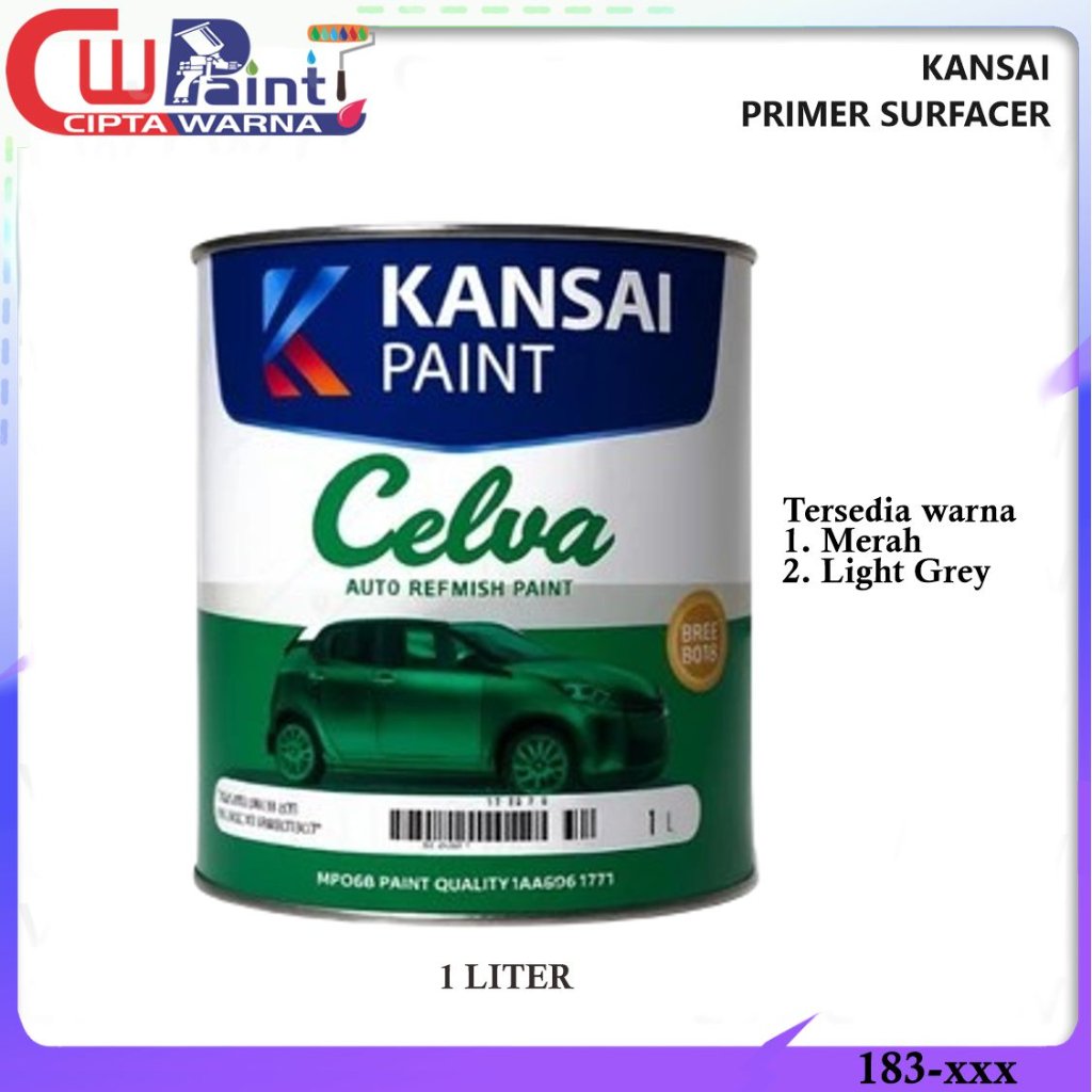 EPOXY KANSAI CELVA PRIMER SURFACER CAT LIGHT GREY RED 1KG