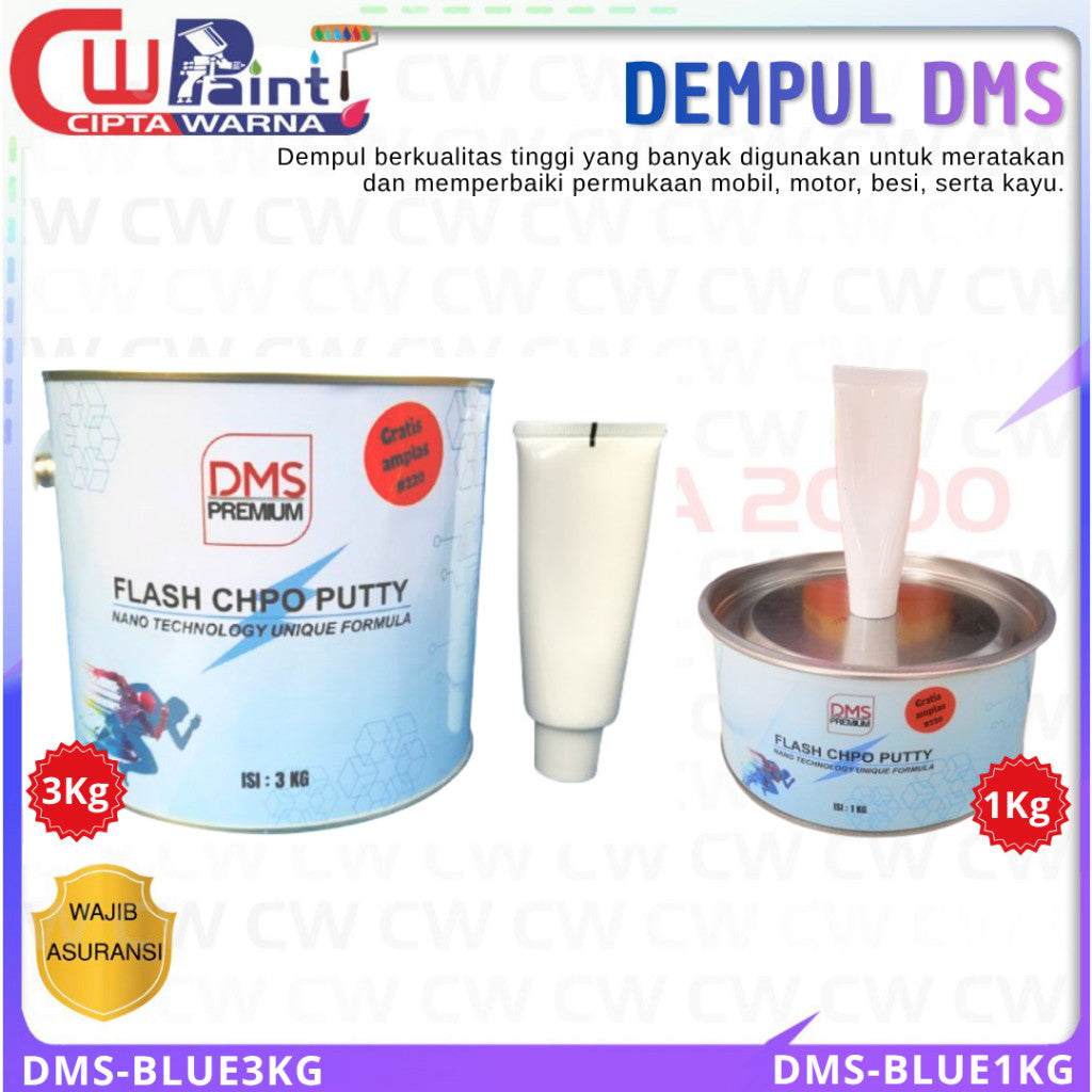 DEMPUL DMS FLASH BLUE CHPO PUTTY 1 KG 3 KG - CWK