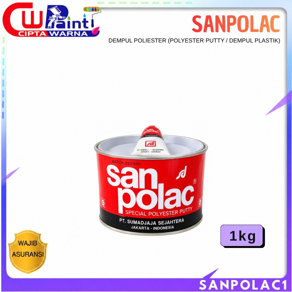 DEMPUL SANPOLAC 1KG POLYESTER PUTTY - CWK