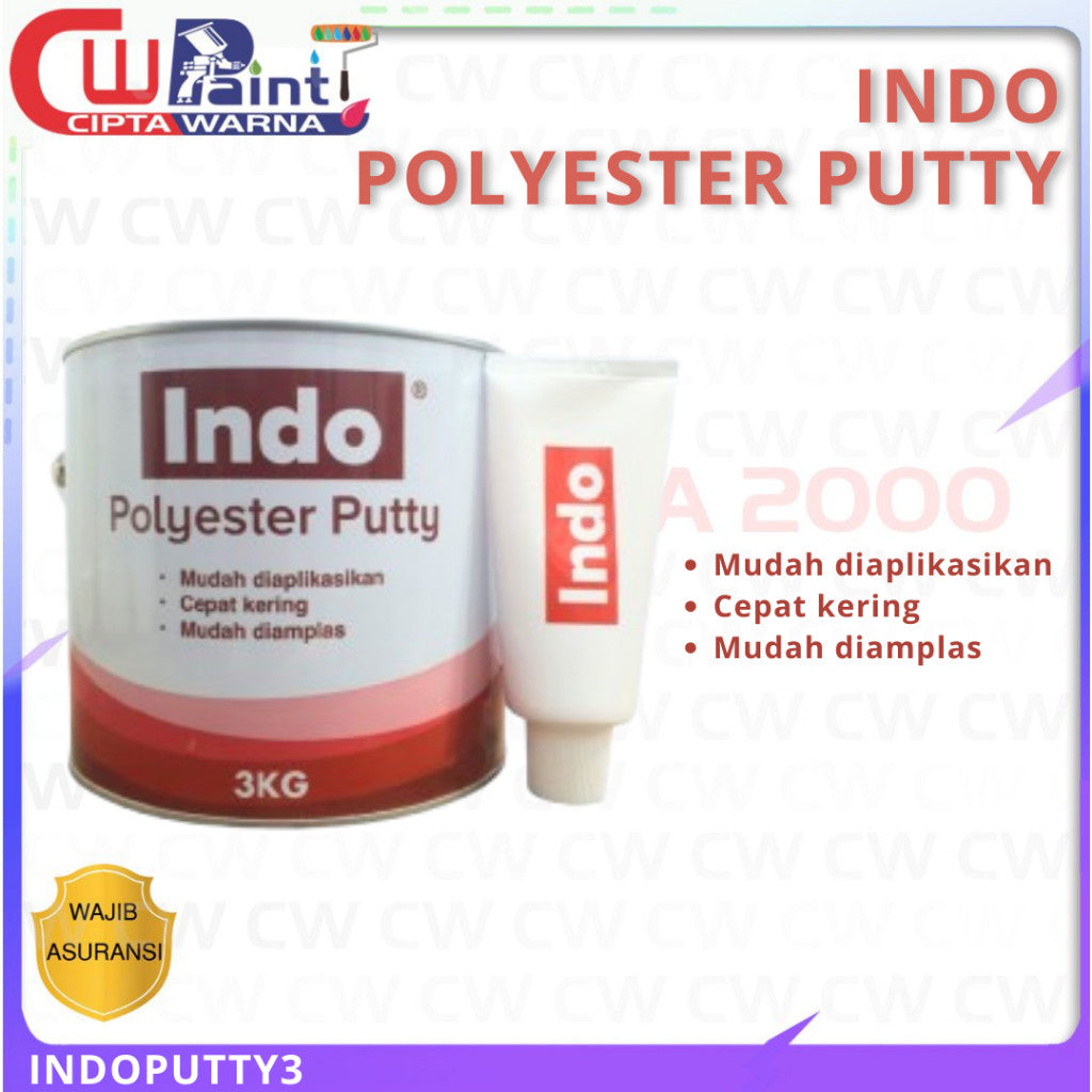 DEMPUL INDO POLYESTER PUTTY 3 KG- CWK