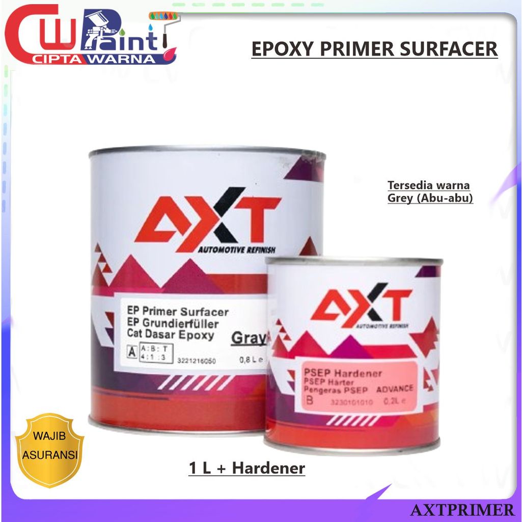 EPOXY PRIMER SURFACER AXT NC CAT DASAR 4:1 EPOKSI KENDARAAN 1 LITER