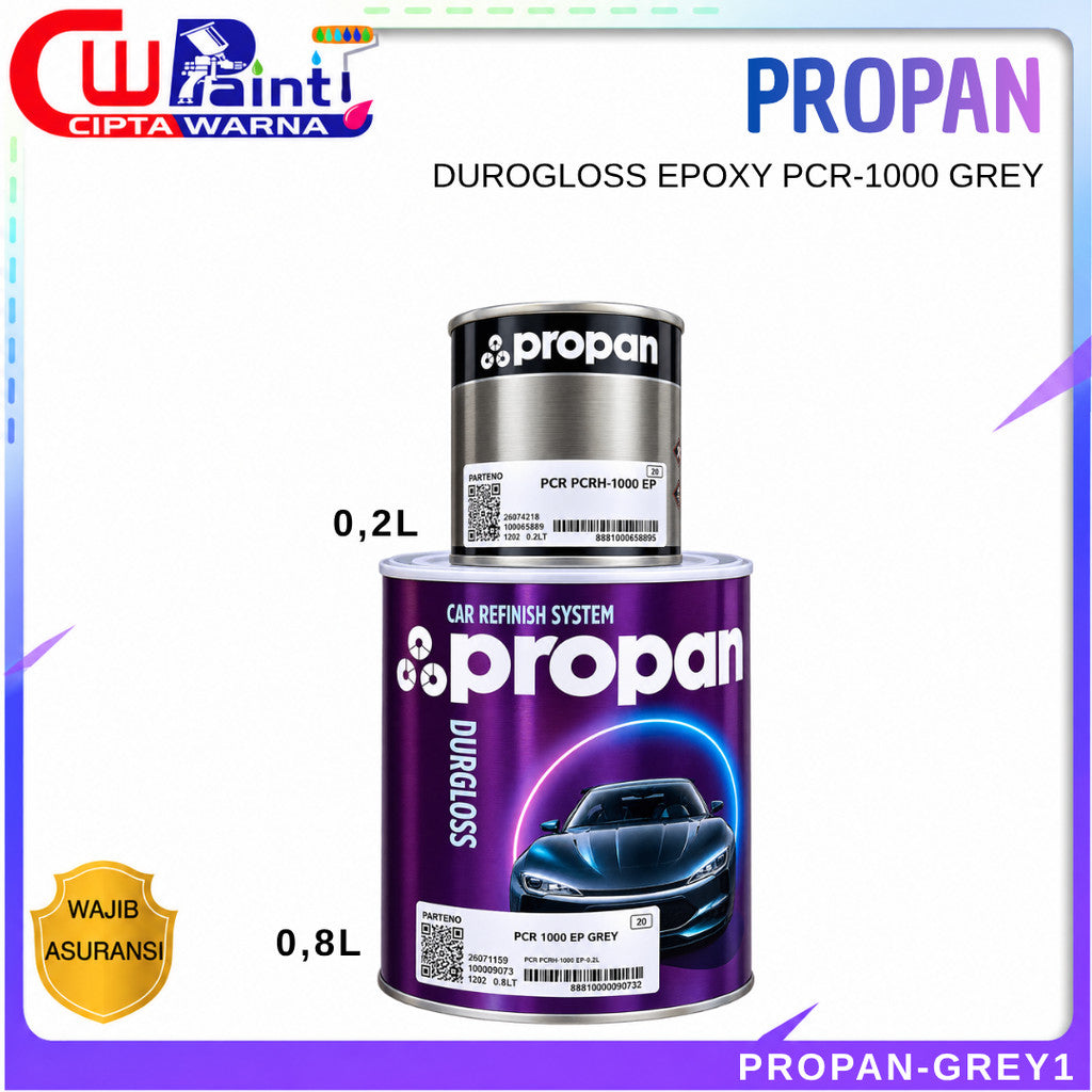 PROPAN EPOXY PCR 1000 EP GREY ABU-ABU 1 LITER SET CAT DASAR EPOXY