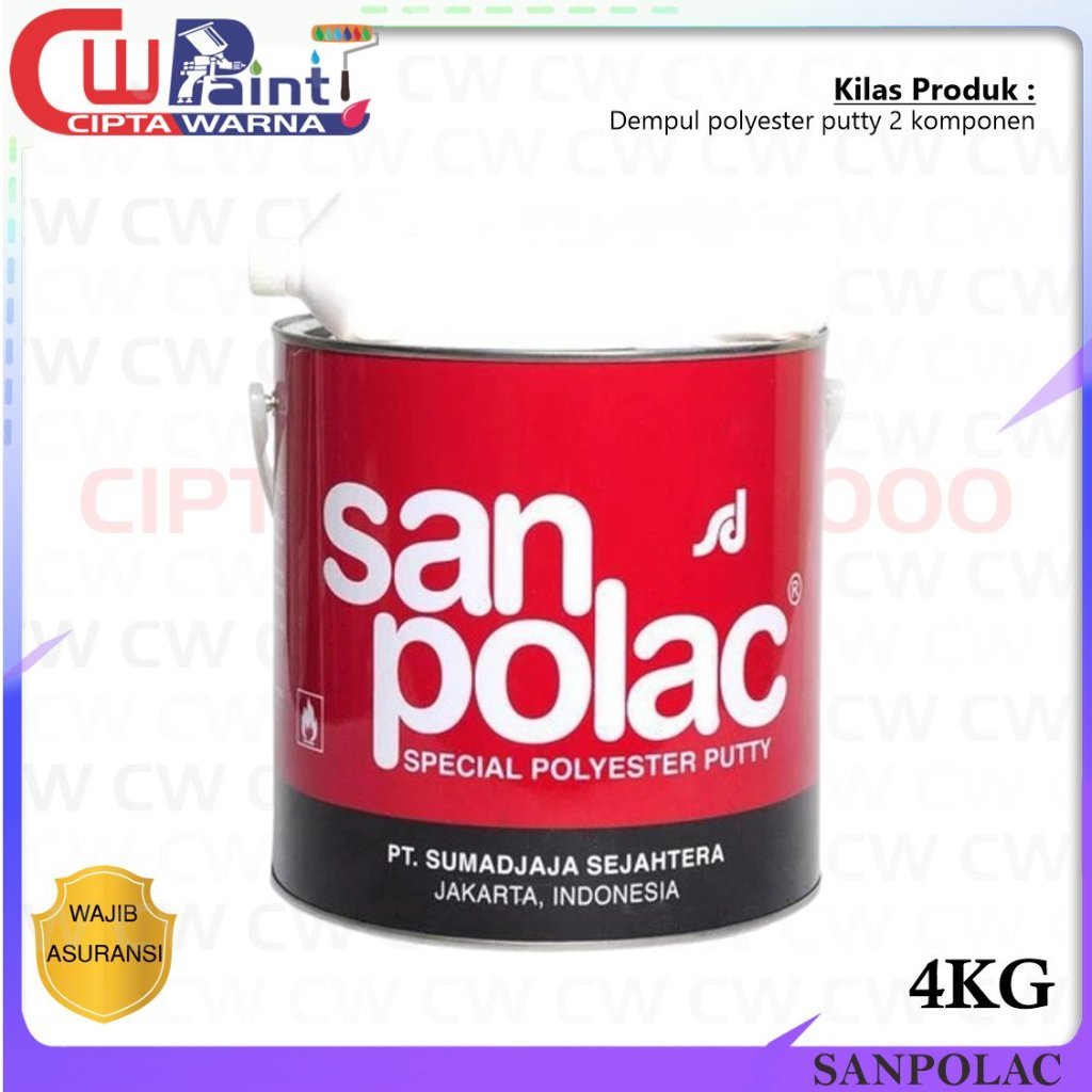 DEMPUL SANPOLAC 4 KG POLYESTER PUTTY - CWK